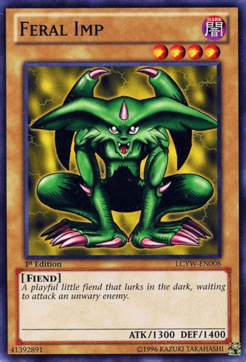 Feral Imp - SS01-ENA02 - Common 1st Edition is a Yugioh Single Card from the Speed Duel Starter Decks Destiny Masters Singles Yugioh set. . Feral imp yugioh